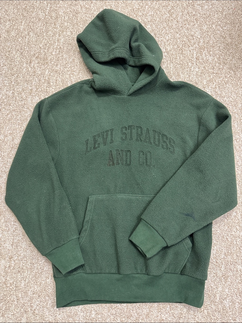 Levi's Dark Green Fleece Pullover Hoodie